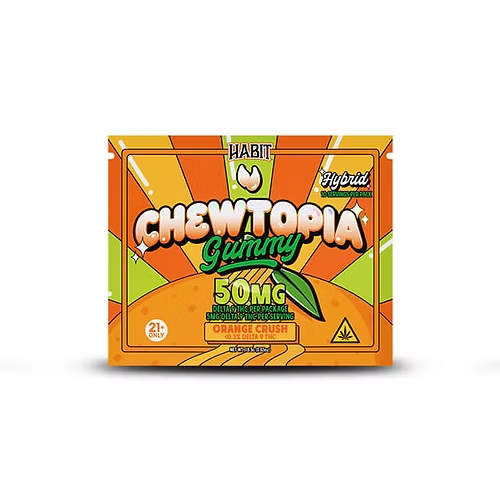 Chewtopia Orange-Crush Gummies 50mg THC