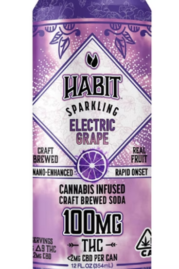 Habit Sparkling THC Drink — 100 mg Bottle — $20.00