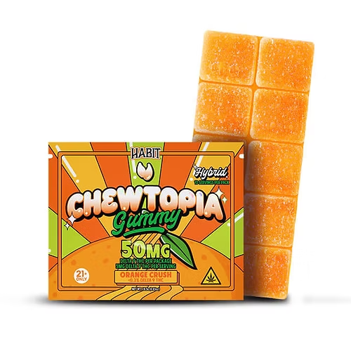 Chewtopia Orange-Crush Gummies 50mg THC
